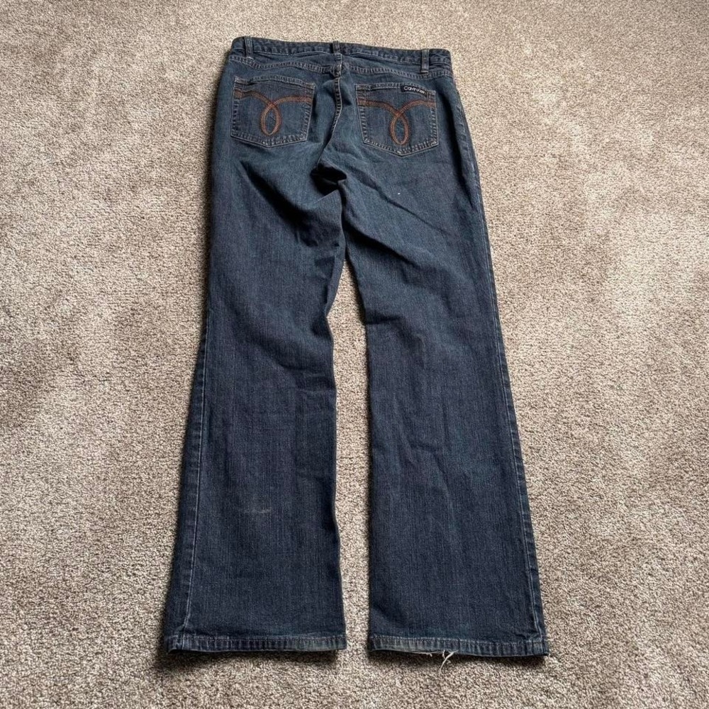 CALVIN KLEIN JEANS EMBROIDERED POCKET BOOTCUT DENIM